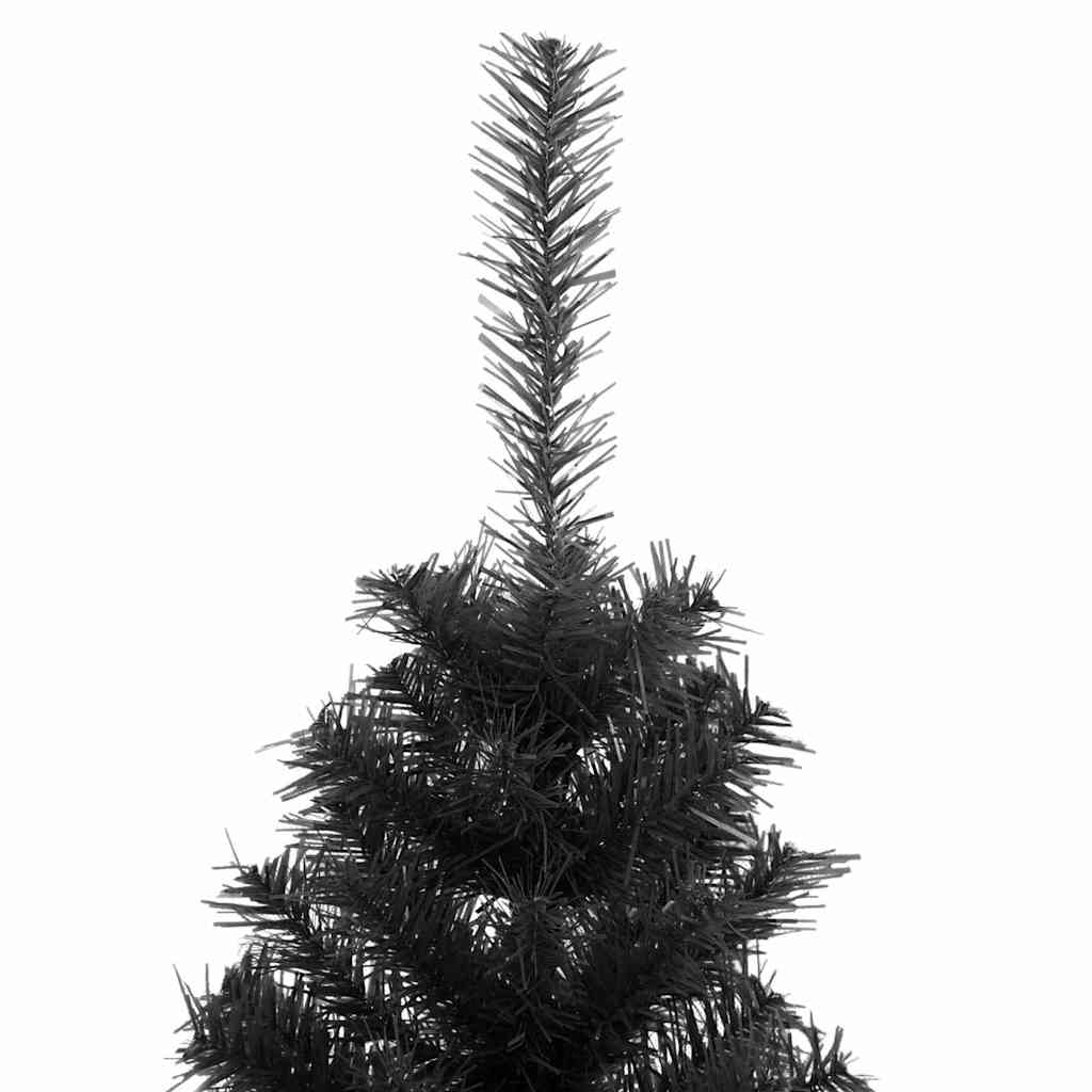 Božićno drvce s 150 LED svjetlima s stalakom Crna 120 cm PVC