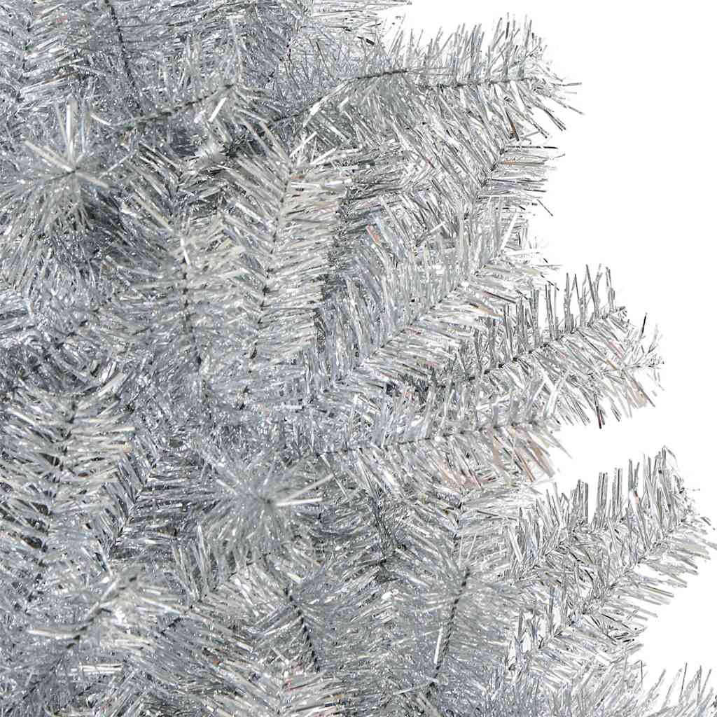 Božićno drvce s 300 LED svjetlima s stalakom Srebrno 240 cm PET