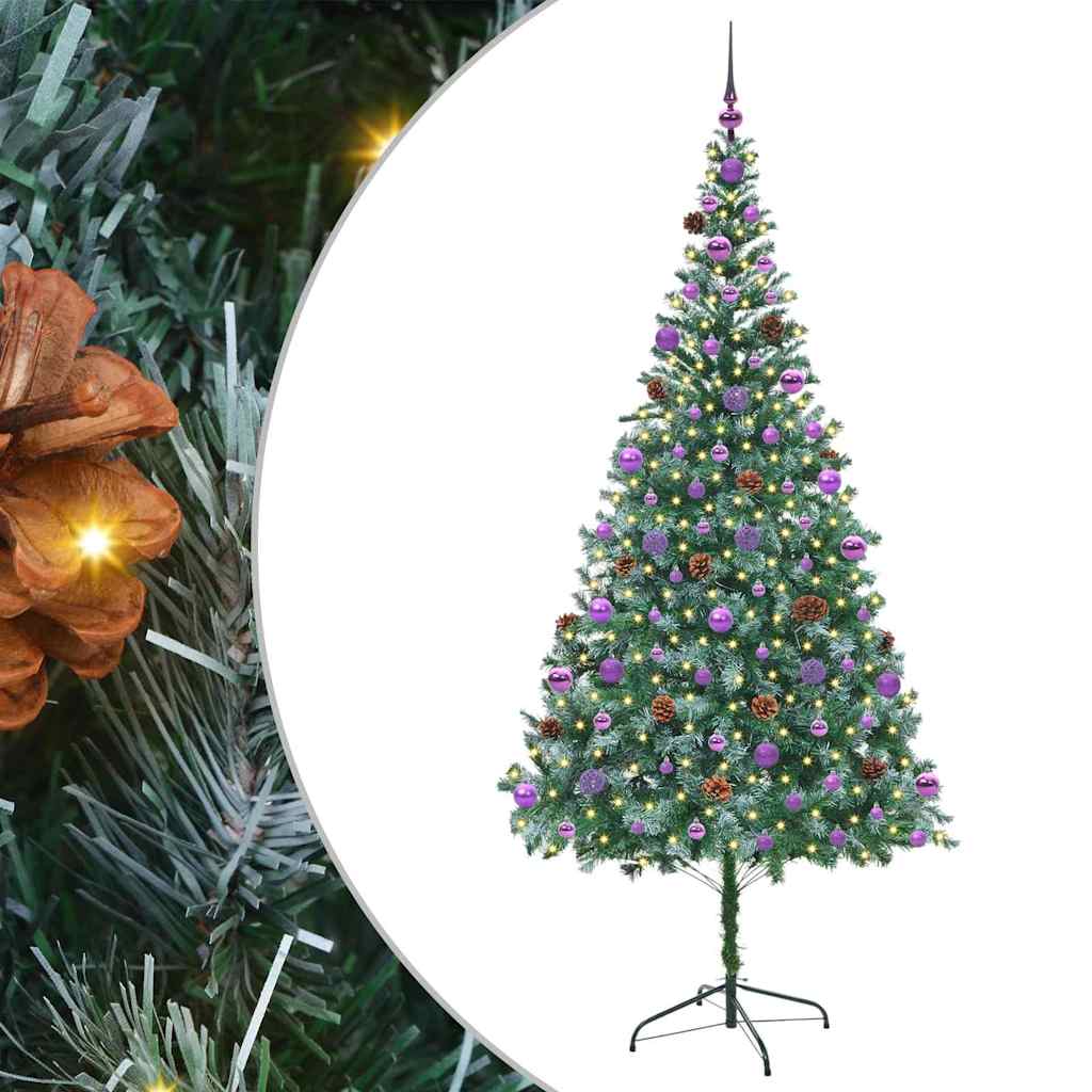 Umjetno božićno drvce s stalakom Zelena 210 cm PVC i čelik