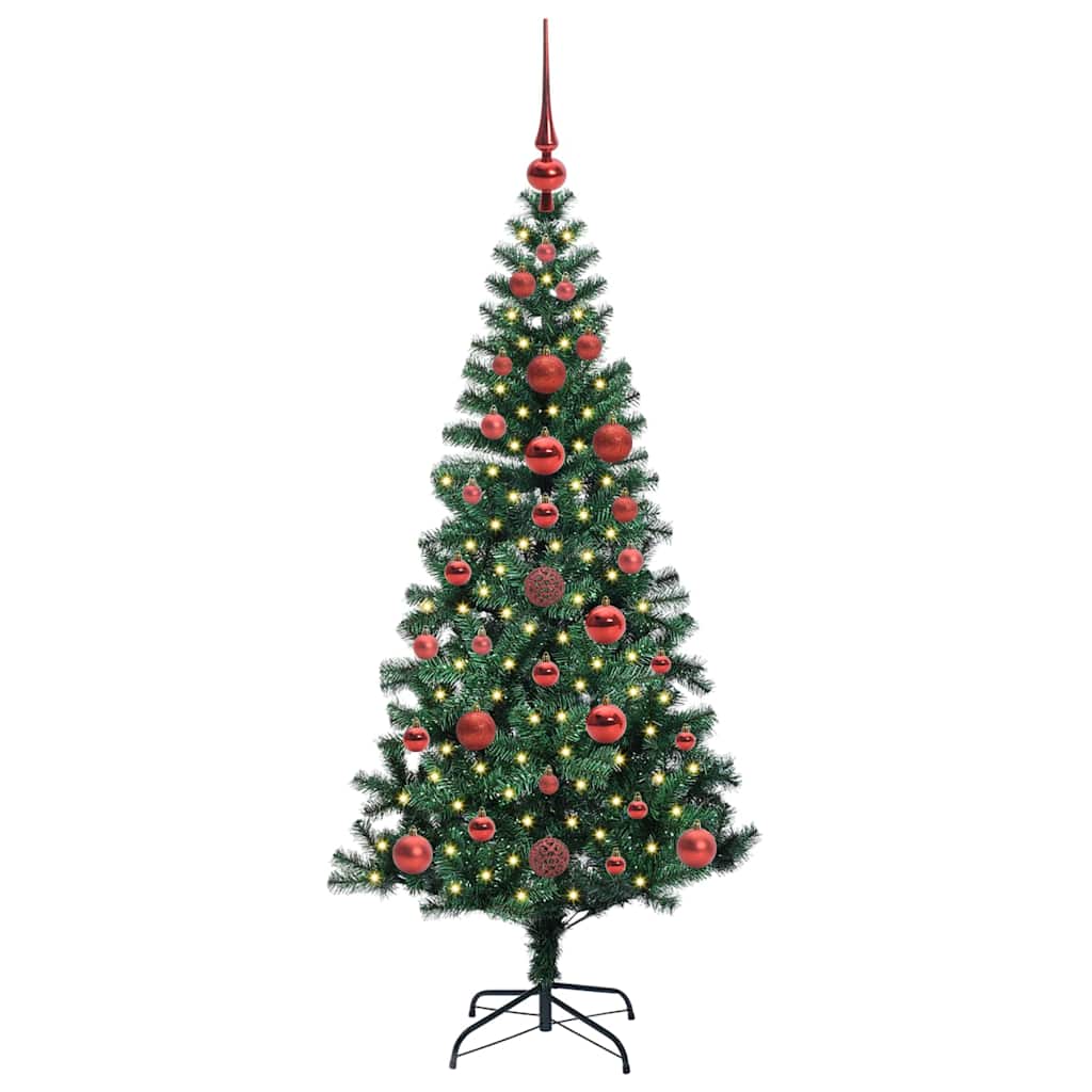 Umjetno predsvijetljeno božićno drvce Zelena 120 cm PVC i metal