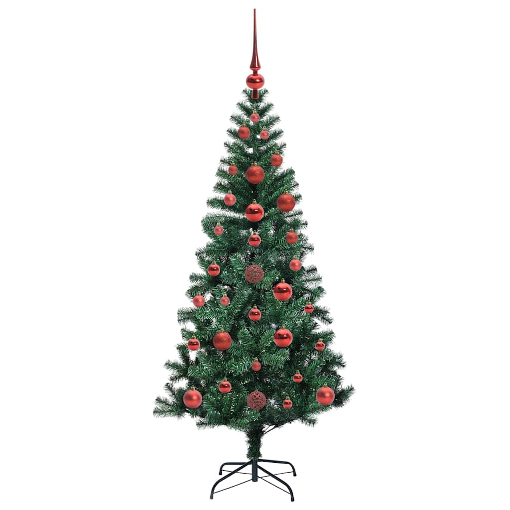 Umjetno predsvijetljeno božićno drvce Zelena 120 cm PVC i metal