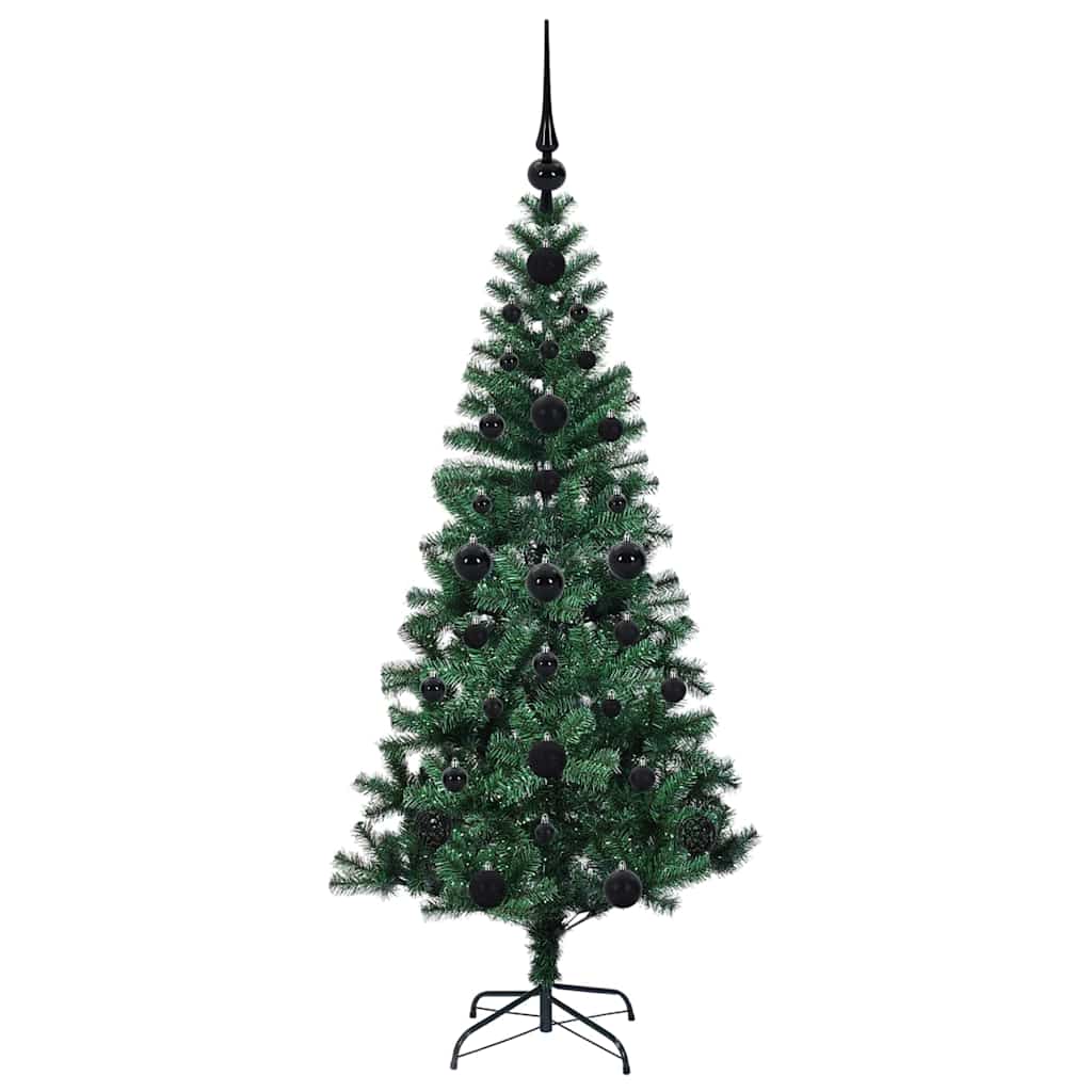 Umjetno predsvijetljeno božićno drvce Zelena 120 cm PVC i metal