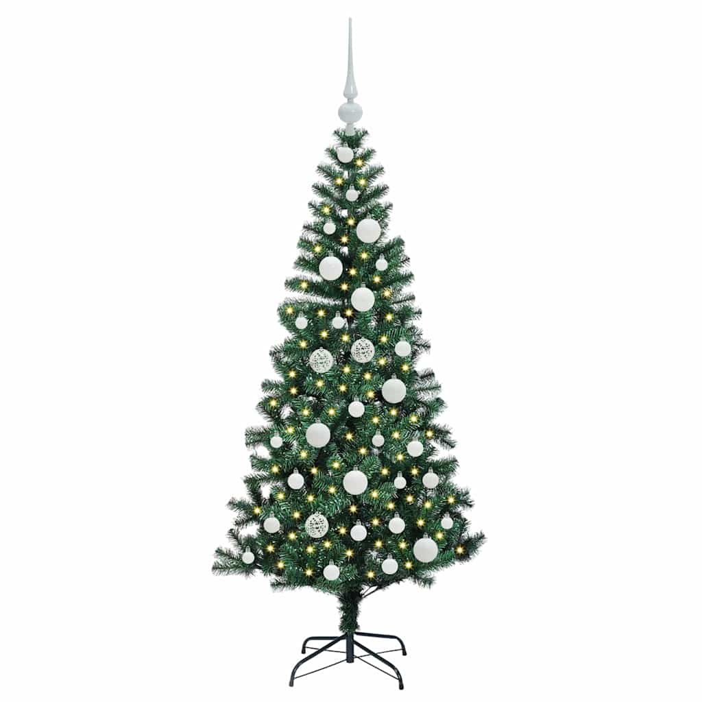 Umjetno predsvijetljeno božićno drvce Zelena 120 cm PVC i metal