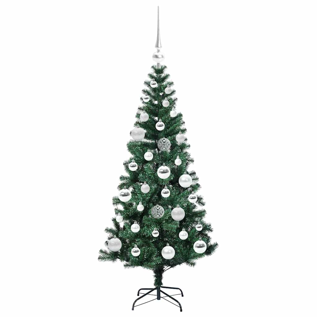 Umjetno predsvijetljeno božićno drvce Zelena 120 cm PVC i metal
