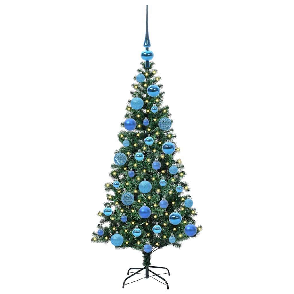 Umjetno predsvijetljeno božićno drvce Zelena 120 cm PVC i metal