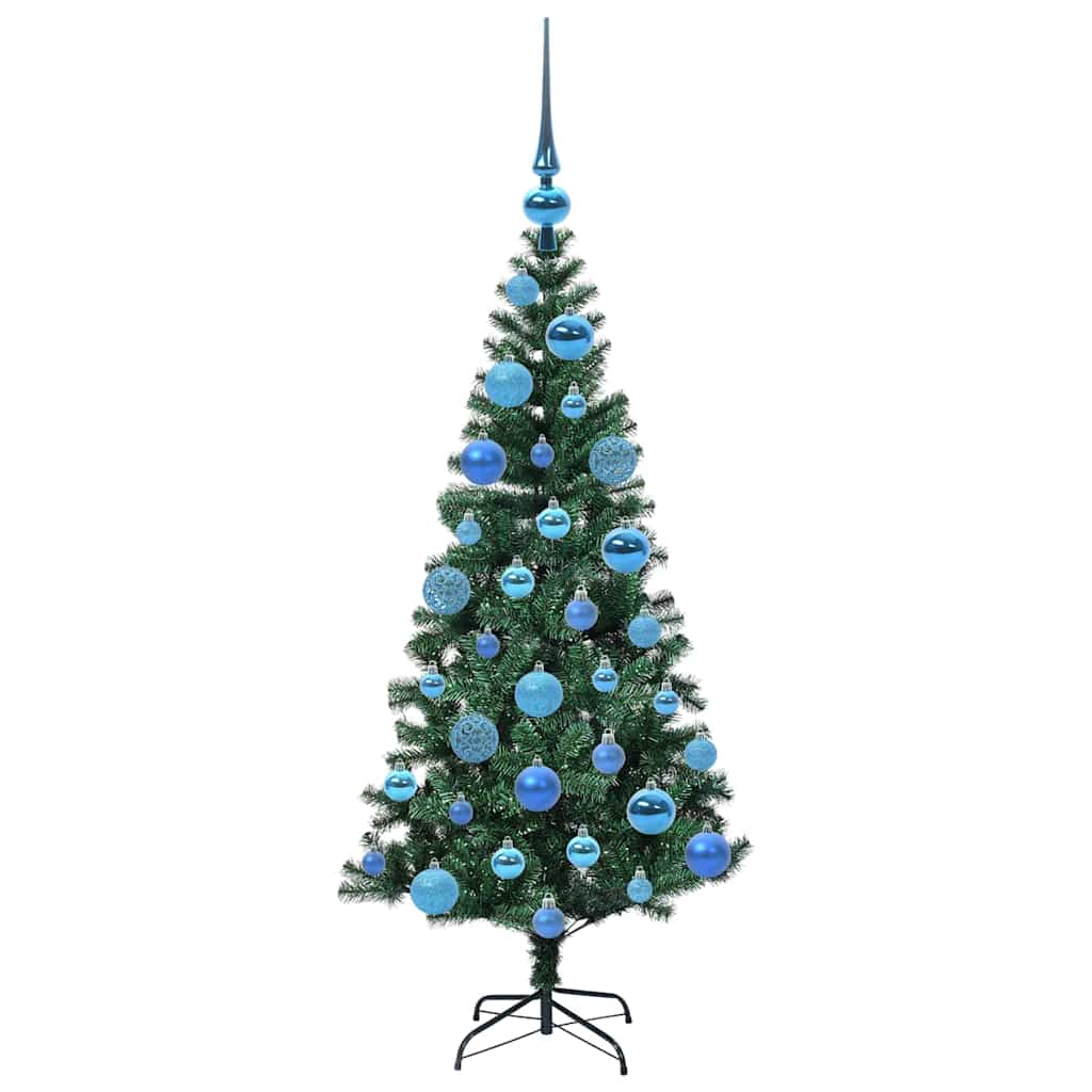Umjetno predsvijetljeno božićno drvce Zelena 120 cm PVC i metal