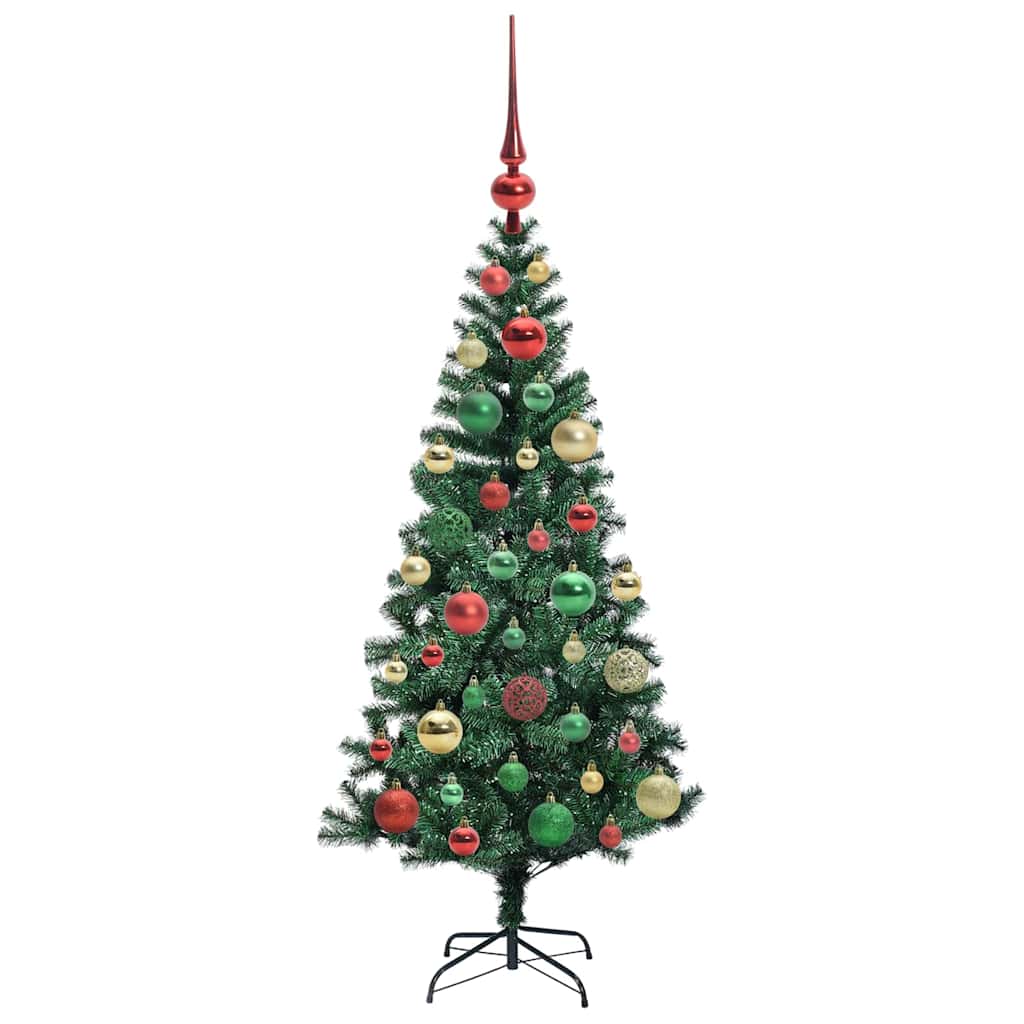 Umjetno predsvijetljeno božićno drvce Zelena 120 cm PVC i metal