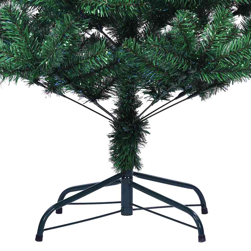 Umjetno predsvijetljeno božićno drvce Zelena 150 cm PVC i metal