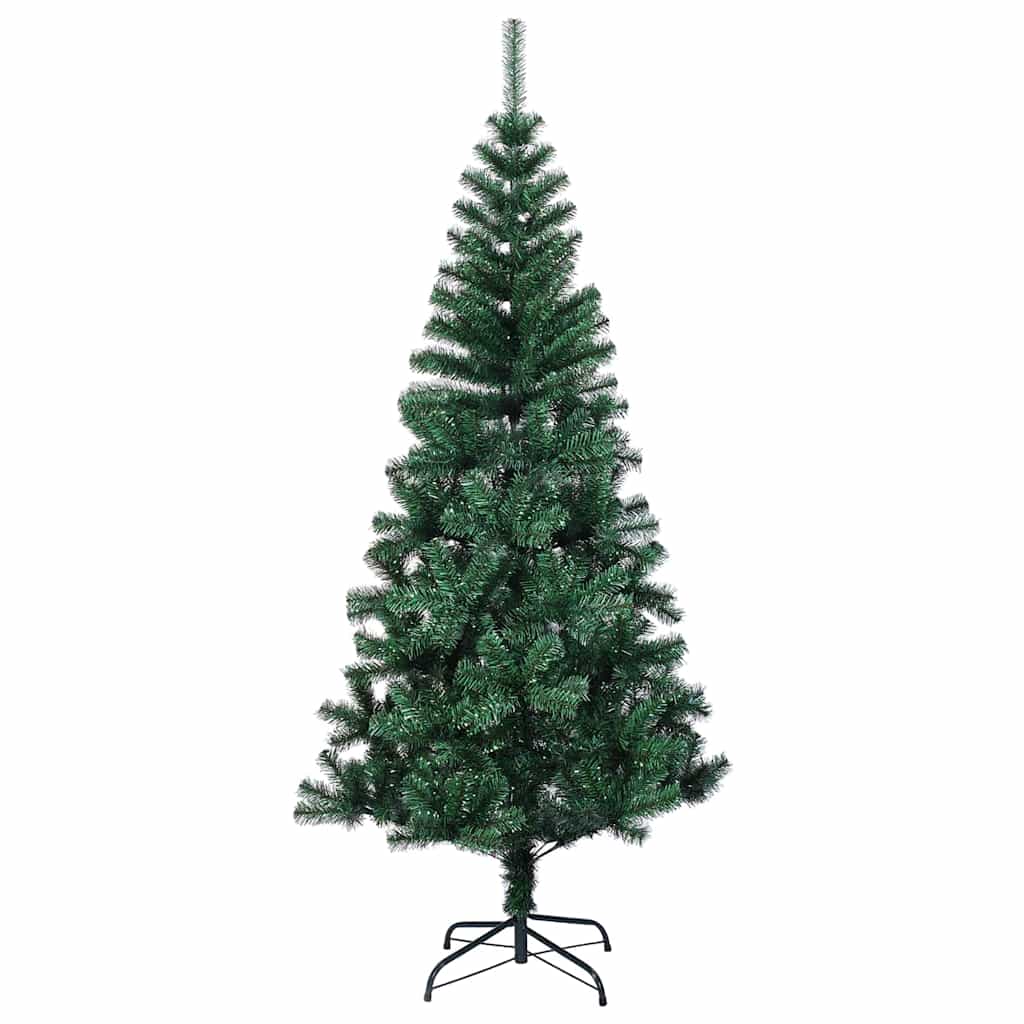 Umjetno predsvijetljeno božićno drvce Zelena 150 cm PVC i metal