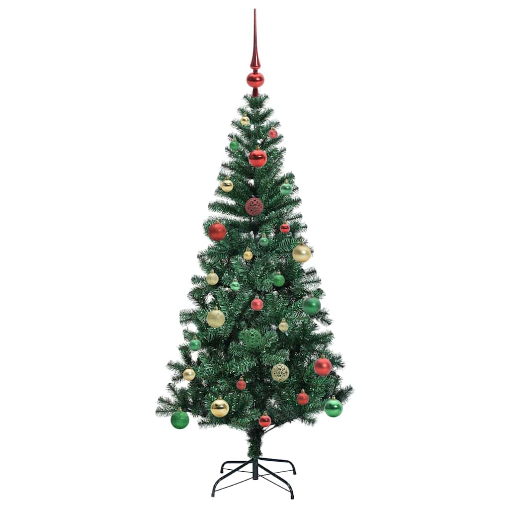 Umjetno predsvijetljeno božićno drvce Zelena 150 cm PVC i metal