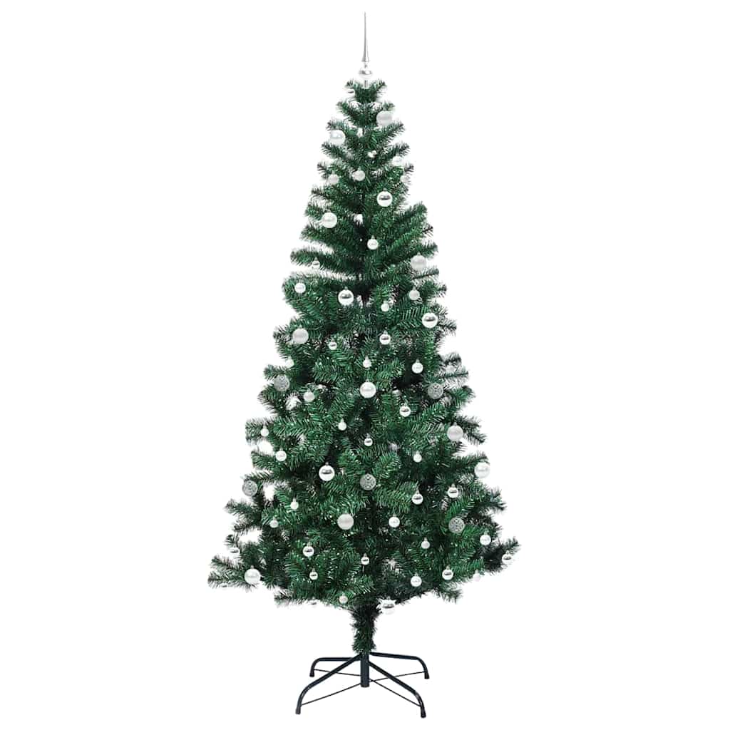 Umjetno predsvijetljeno božićno drvce Zelena 240 cm PVC i metal