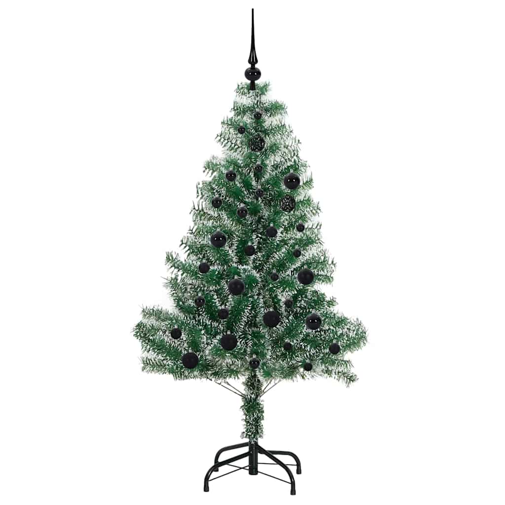 Umjetno Božićno Drvo s Snježnim Flokom i LED Svjetlom 150 cm