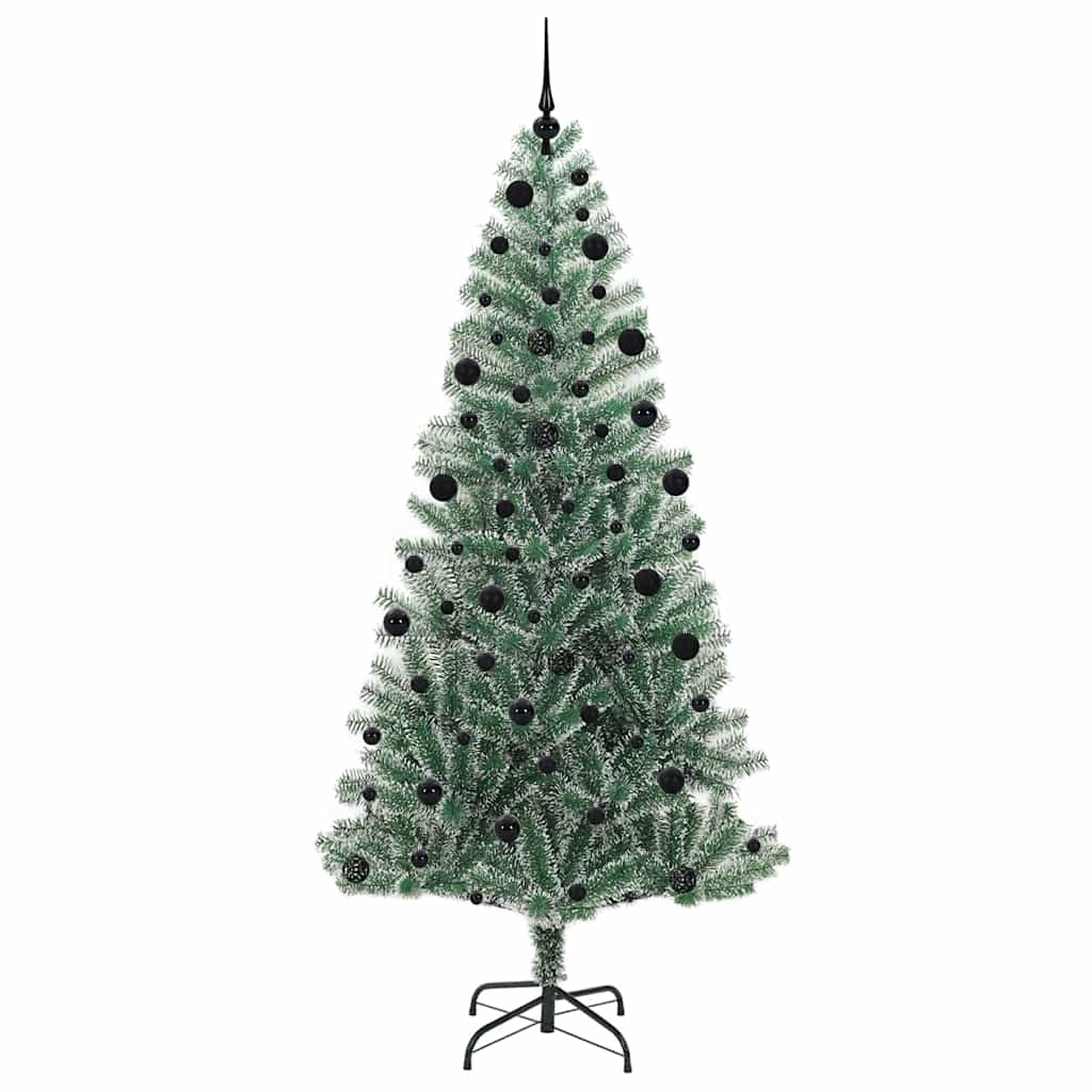 Umjetno Božićno Drvo s Snježnim Flokom i LED Svjetlom 210 cm