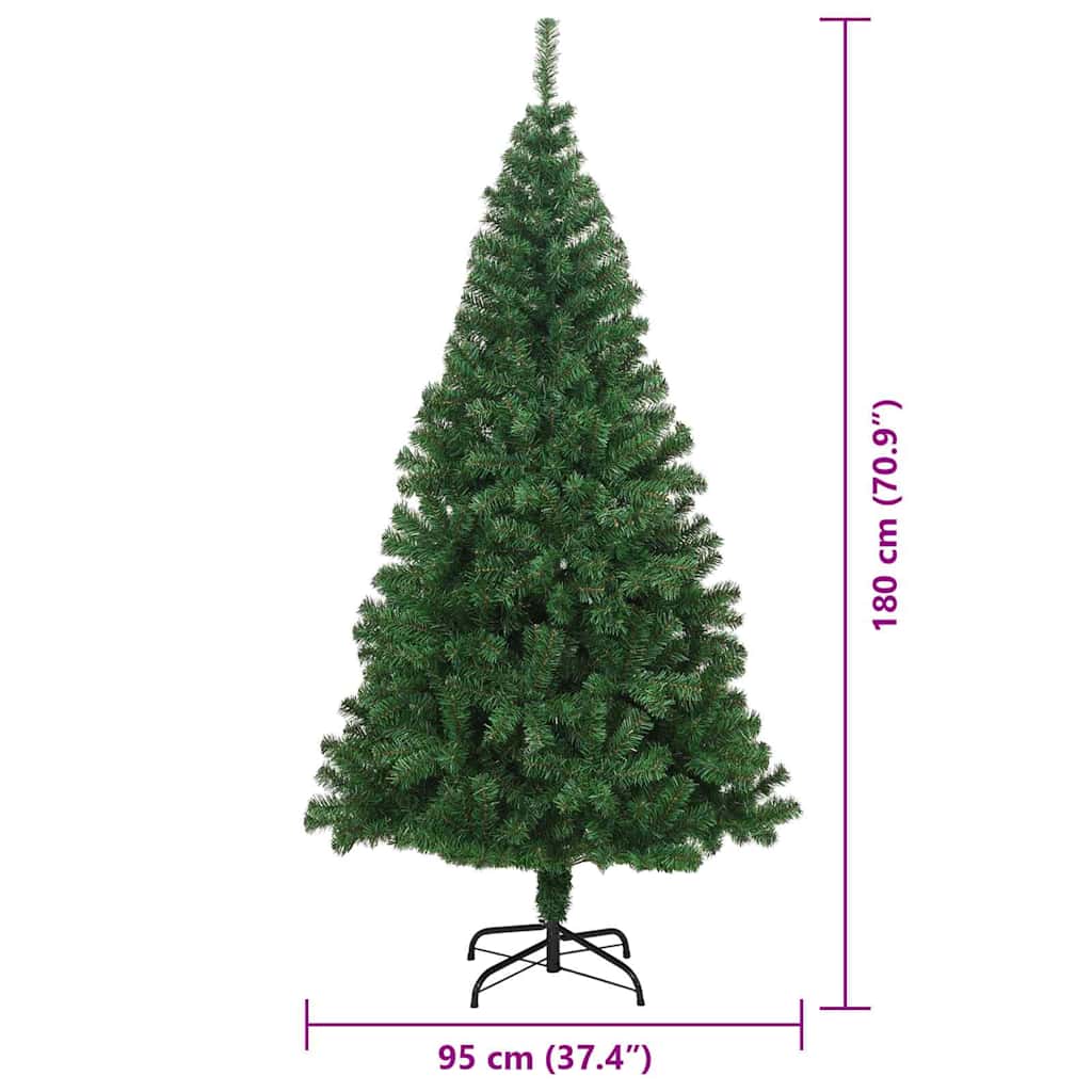 Umjetno božićno drvce Zelena 180 cm PVC i Čelik i Plastika