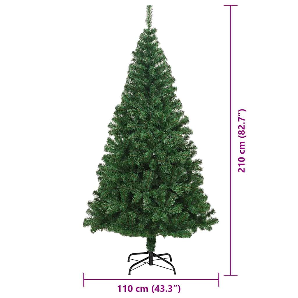 Umjetno božićno drvce Zelena 210 cm PVC i Čelik i Plastika