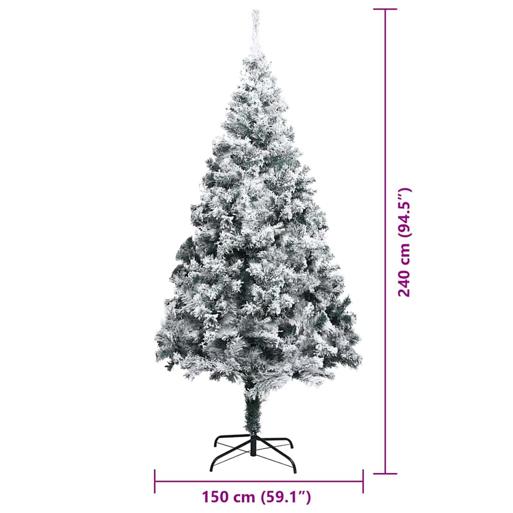 Umjetno božićno drvce Bijelo 240 cm PVC i Čelik i Plastika