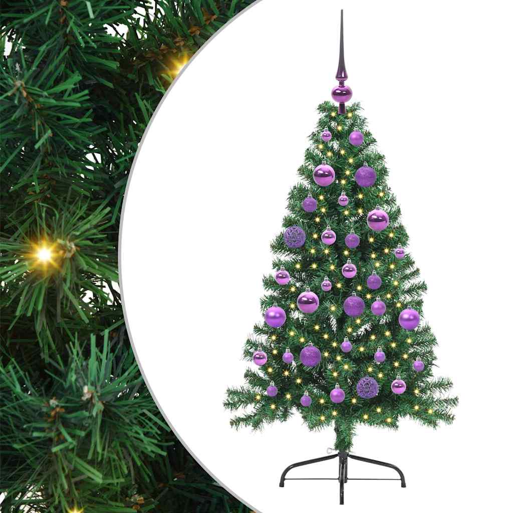 Umjetno predsvijetljeno božićno drvce Zelena 120 cm PVC