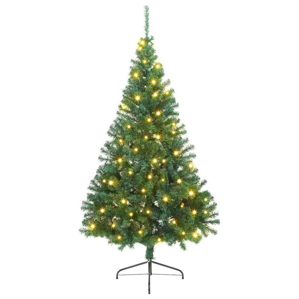 Umjetno predsvijetljeno božićno drvce Zelena 180 cm PVC