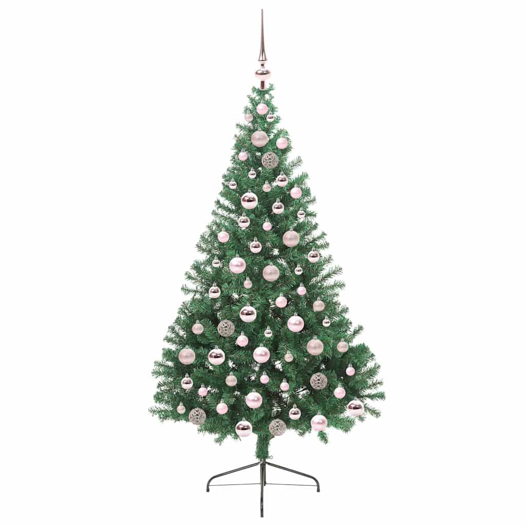 Umjetno predsvijetljeno božićno drvce Zelena 180 cm PVC