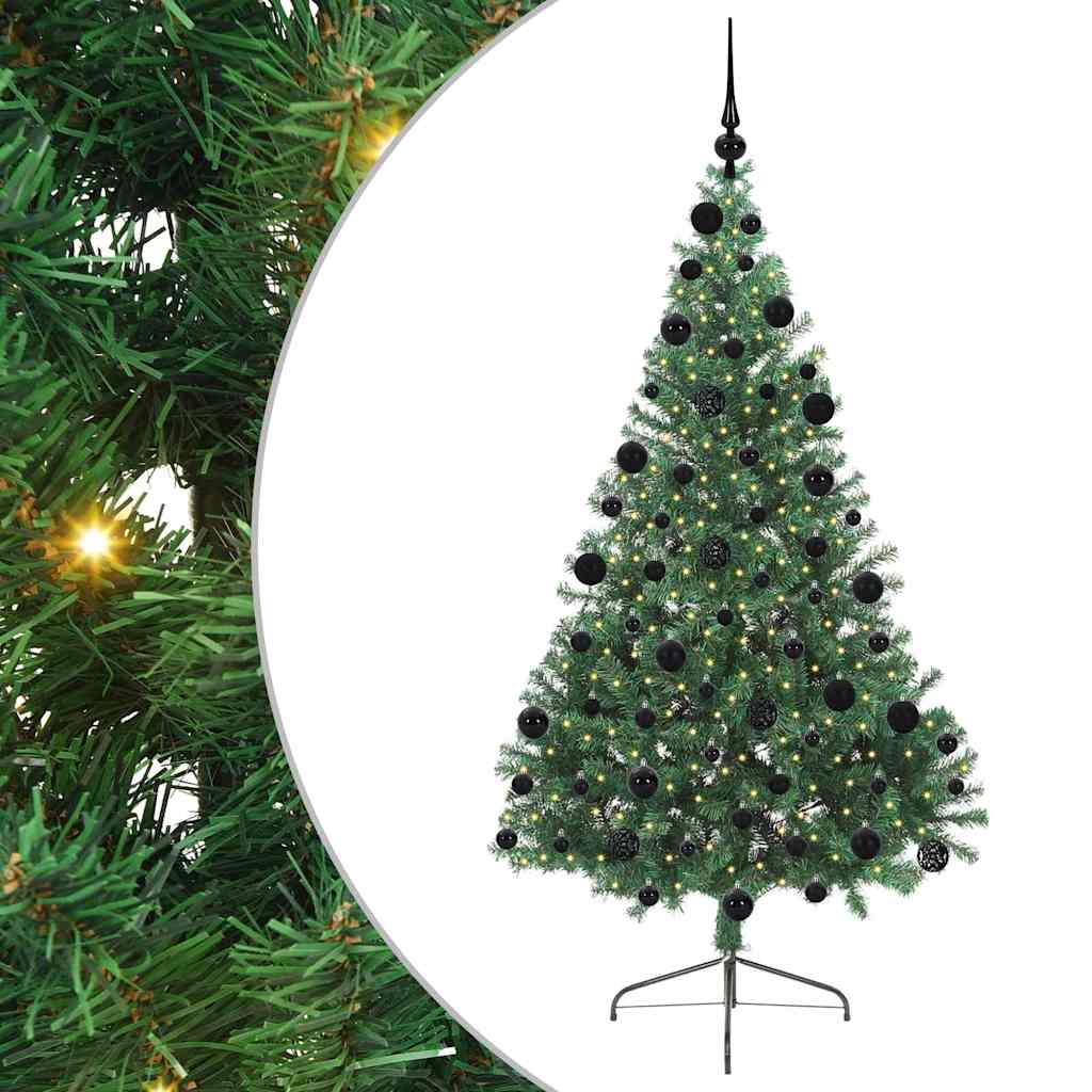 Umjetno predsvijetljeno božićno drvce Zelena 210 cm PVC