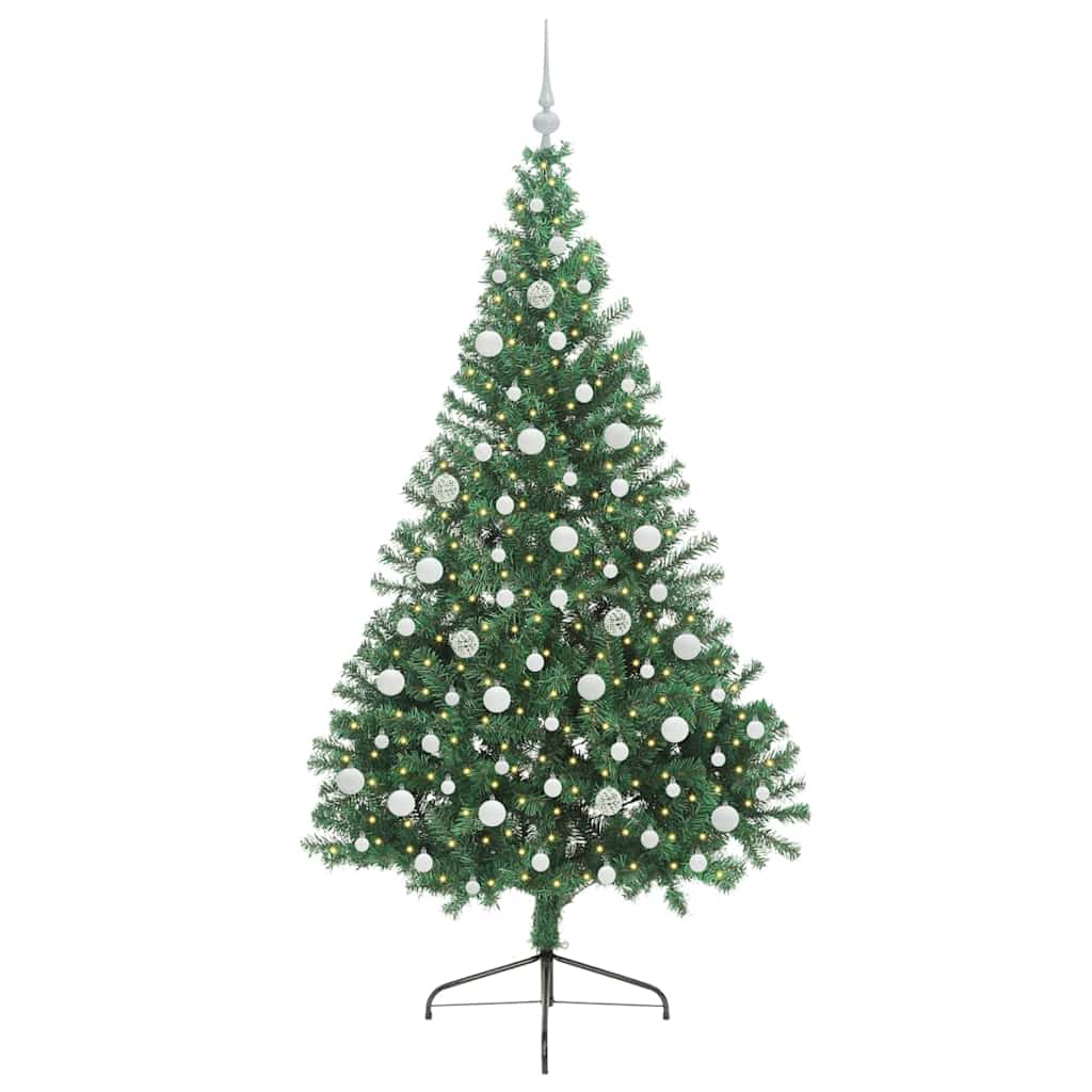 Umjetno predsvijetljeno božićno drvce Zelena 210 cm PVC