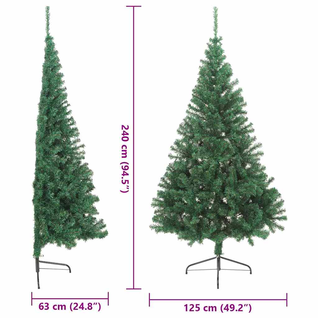 Umjetno predsvijetljeno božićno drvce Zelena 240 cm PVC