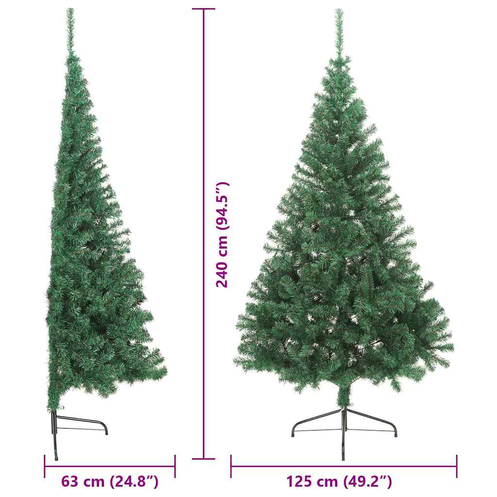 Umjetno predsvijetljeno božićno drvce Zelena 240 cm PVC