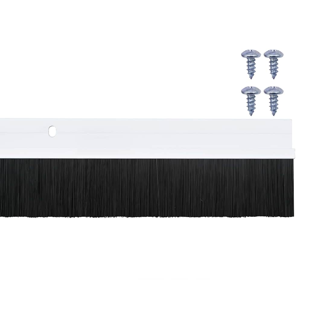 Držač četke za vrata 6 pcs Bijelo 100 cm Aluminijski legura
