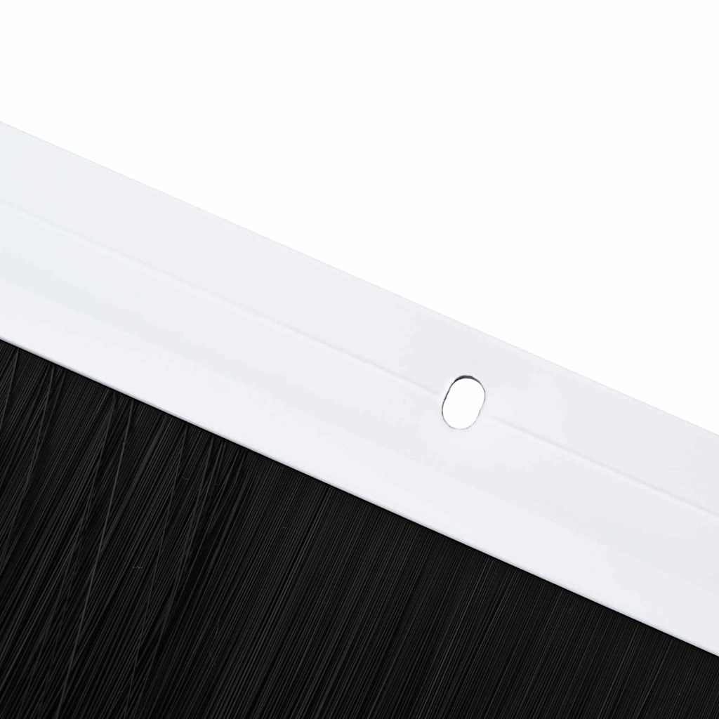 Držač četke za vrata 12 pcs Bijelo 100 cm Aluminijski legura