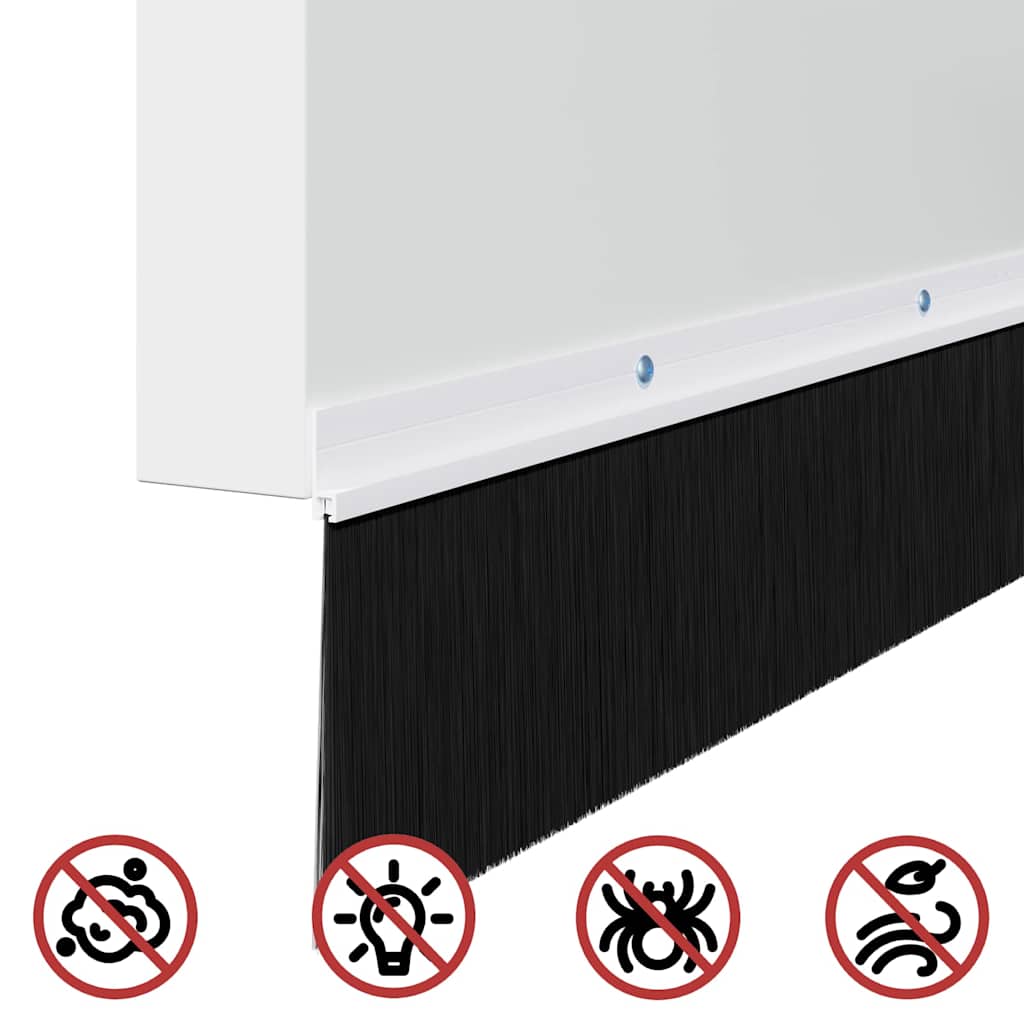 Držač četke za vrata 12 pcs Bijelo 100 cm Aluminijski legura