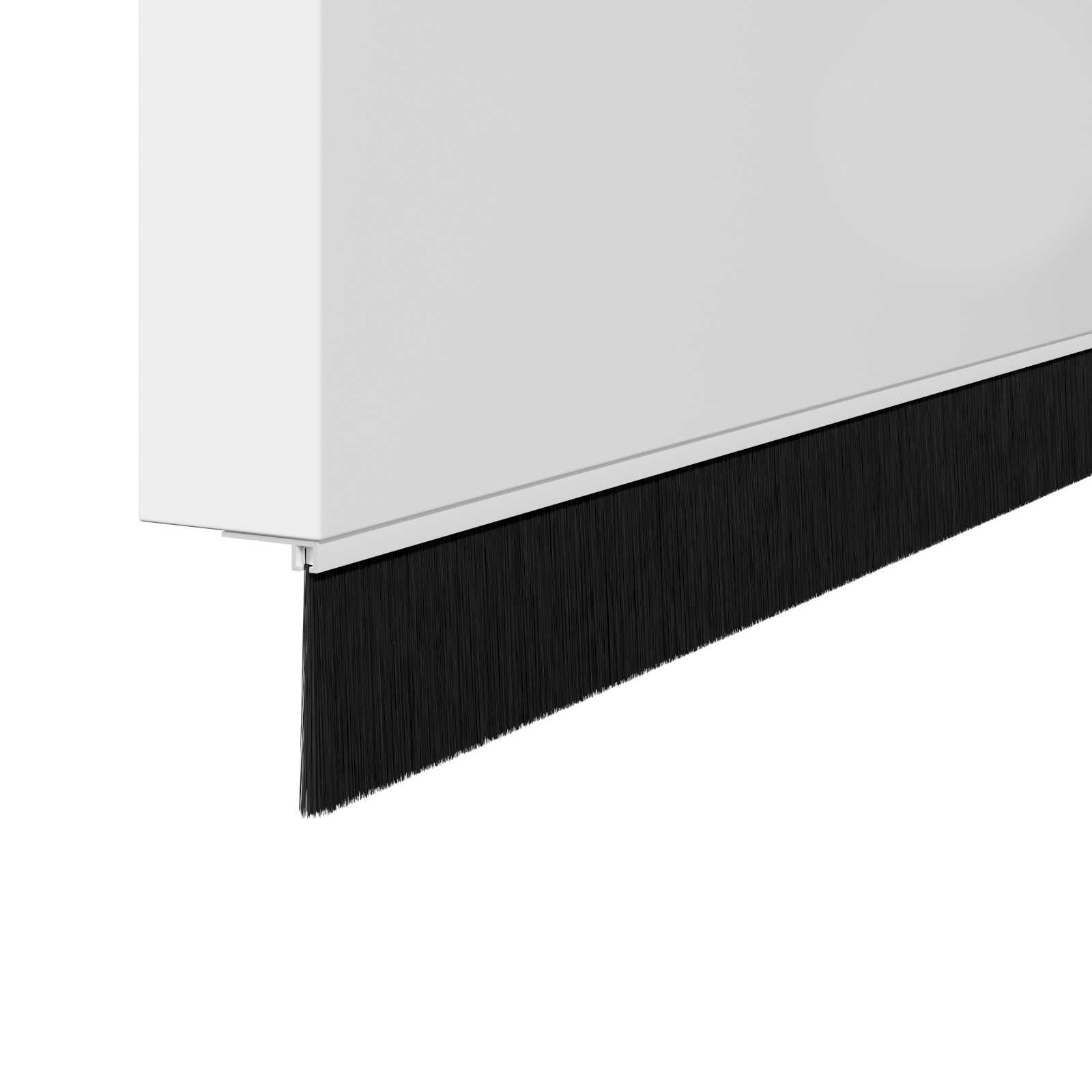 Držač četke za vrata 2 pcs Bijelo 100 cm Aluminijski legura
