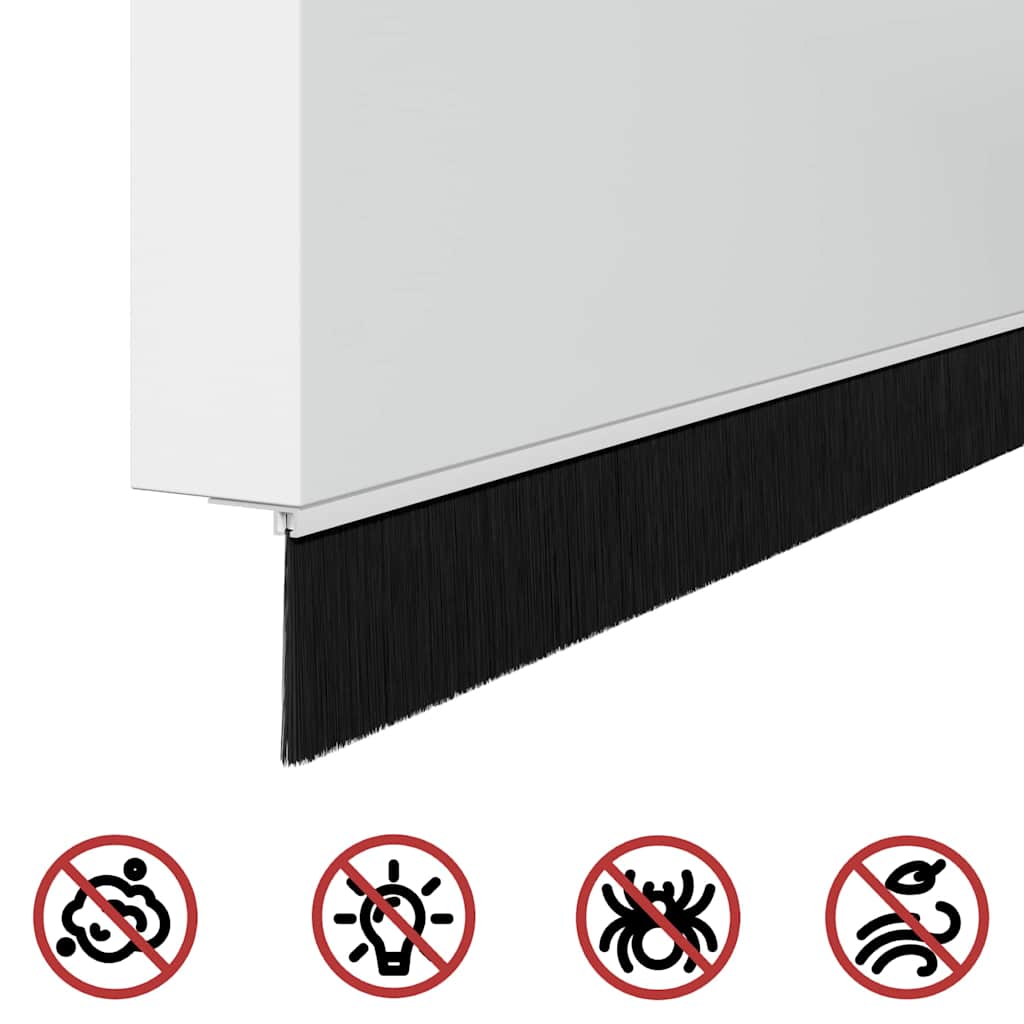 Držač četke za vrata 2 pcs Bijelo 100 cm Aluminijski legura