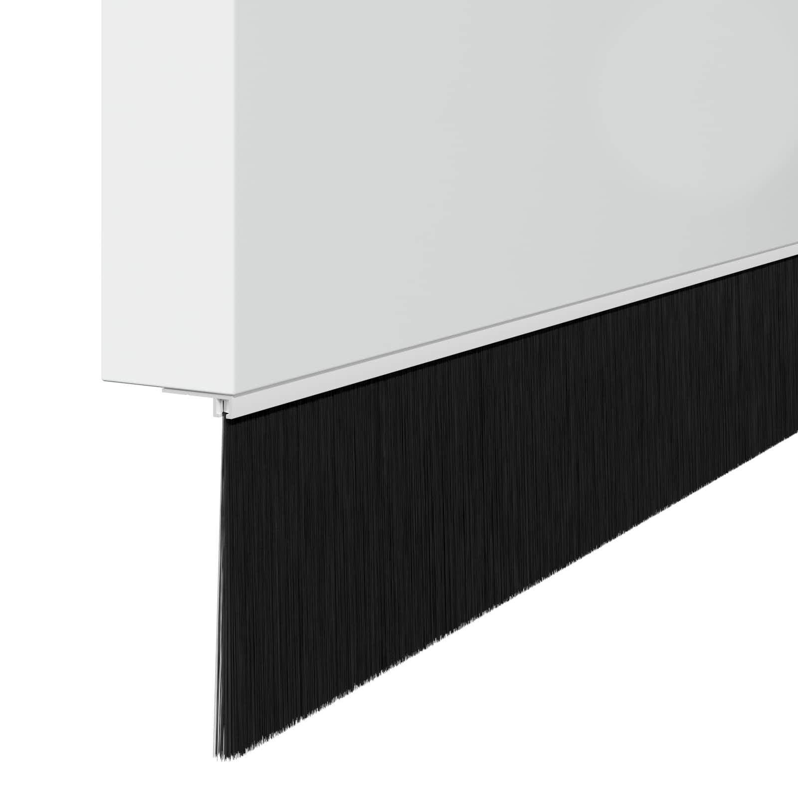 Držač četke za vrata 2 pcs Bijelo 100 cm Aluminijski legura