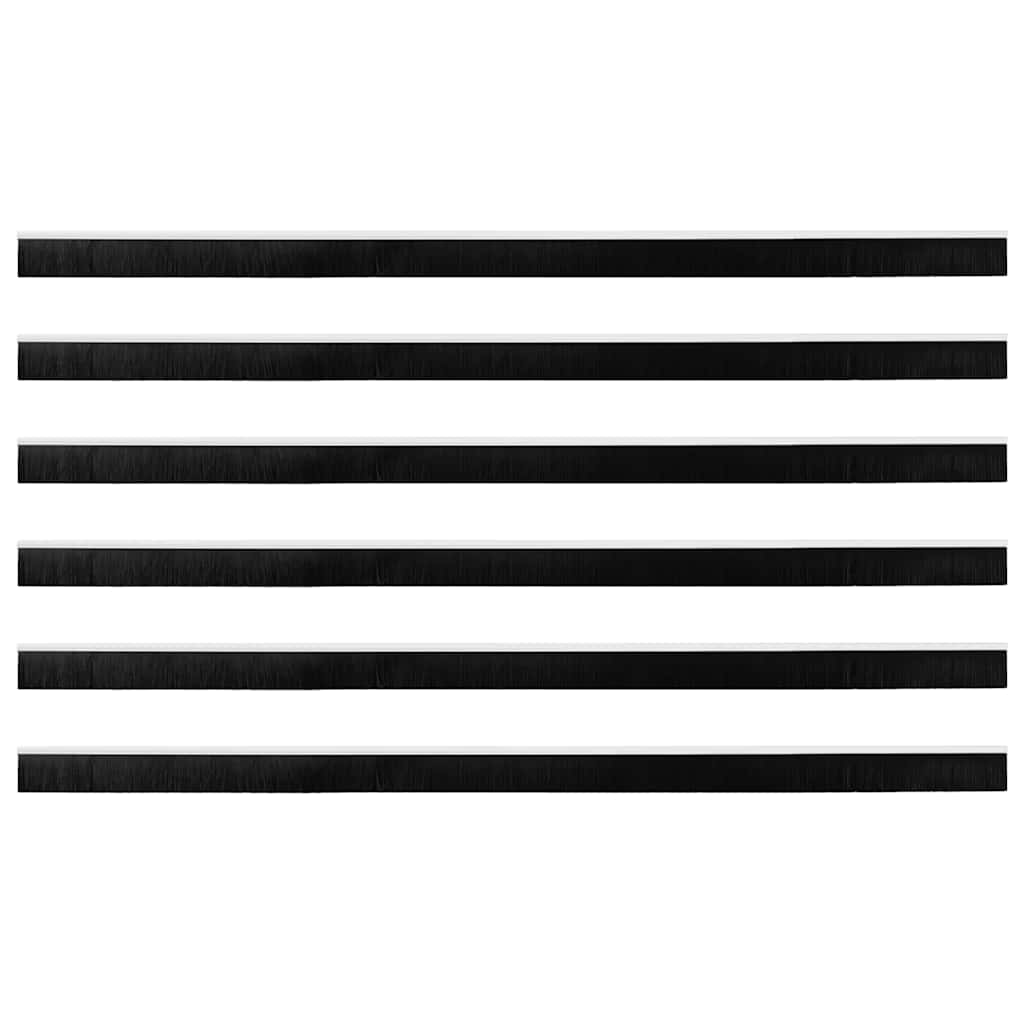 Držač četke za vrata 6 pcs Bijelo 100 cm Aluminijski legura