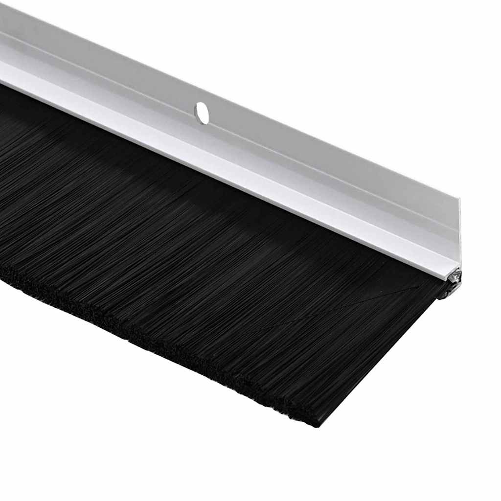 Držač četke za vrata 12 pcs Bijelo 100 cm Aluminijski legura