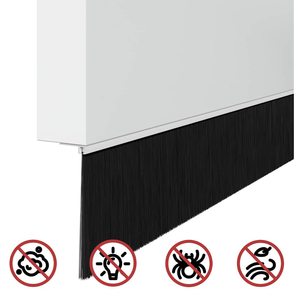 Držač četke za vrata 12 pcs Bijelo 100 cm Aluminijski legura