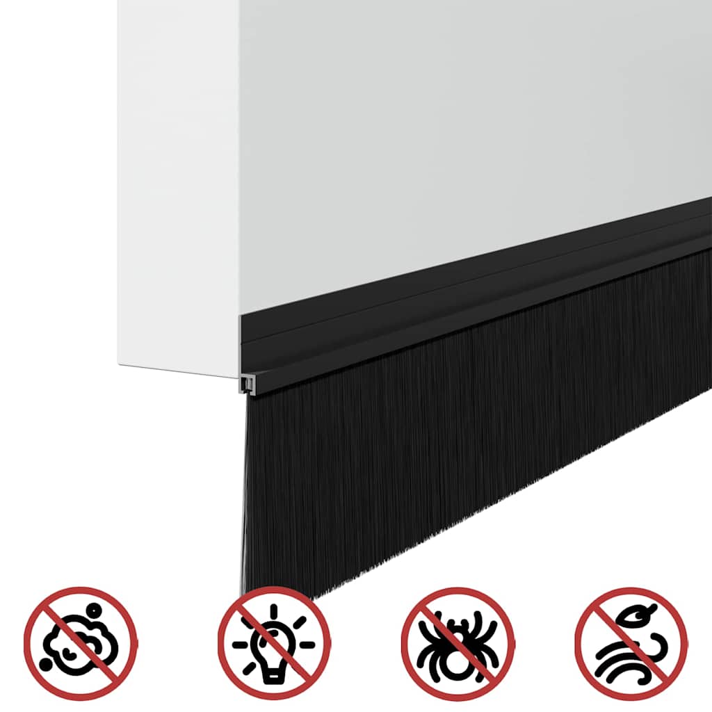 Samoljepljivi pečati za vrata 2 pcs Crna 100 cm