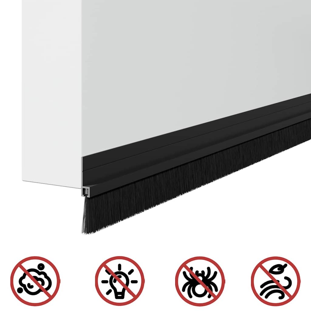 Samoljepljivi pečati za vrata 12 pcs Crna 100 cm