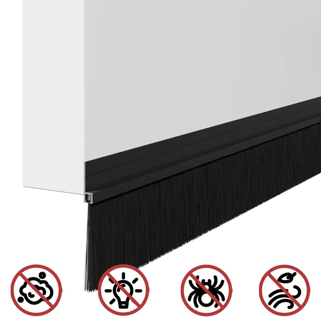 Samoljepljivi pečati za vrata 12 pcs Crna 100 cm