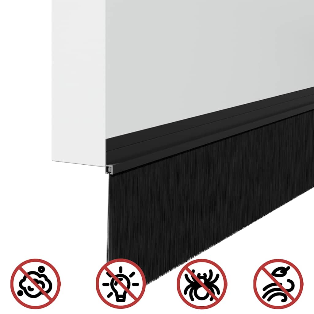 Samoljepljivi pečati za vrata 12 pcs Crna 100 cm
