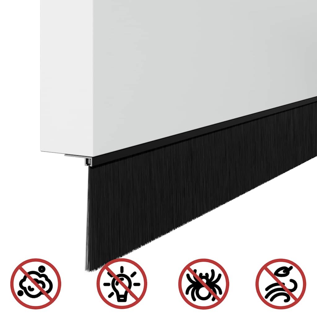 Samoljepljivi pečati za vrata 2 pcs Crna 100 cm