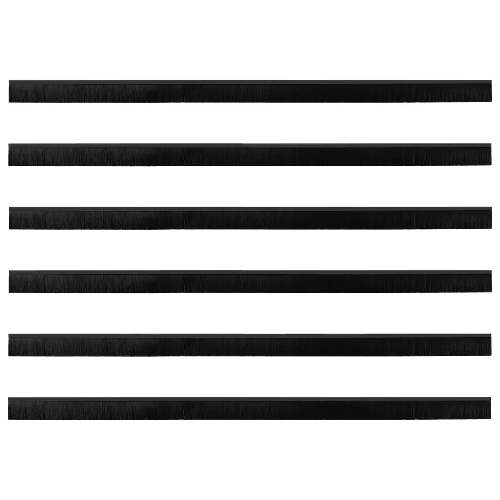 Samoljepljivi pečati za vrata 6 pcs Crna 100 cm