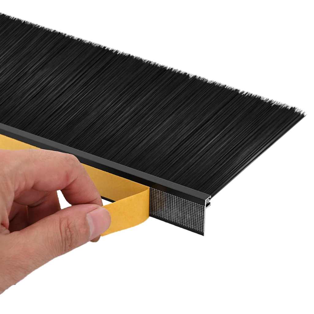 Samoljepljivi pečati za vrata 6 pcs Crna 100 cm