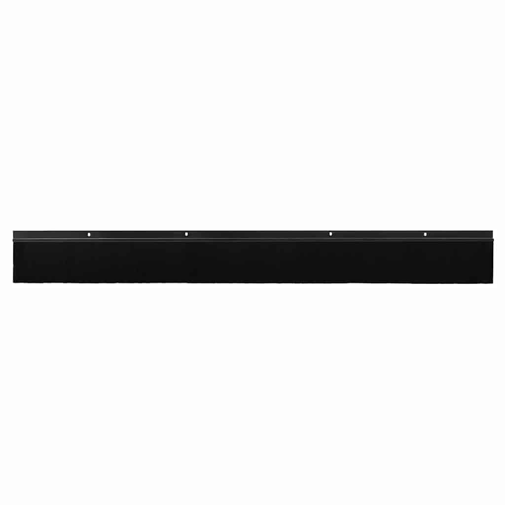 Držač četke za vrata 6 pcs Crna 100 cm Aluminijski legura