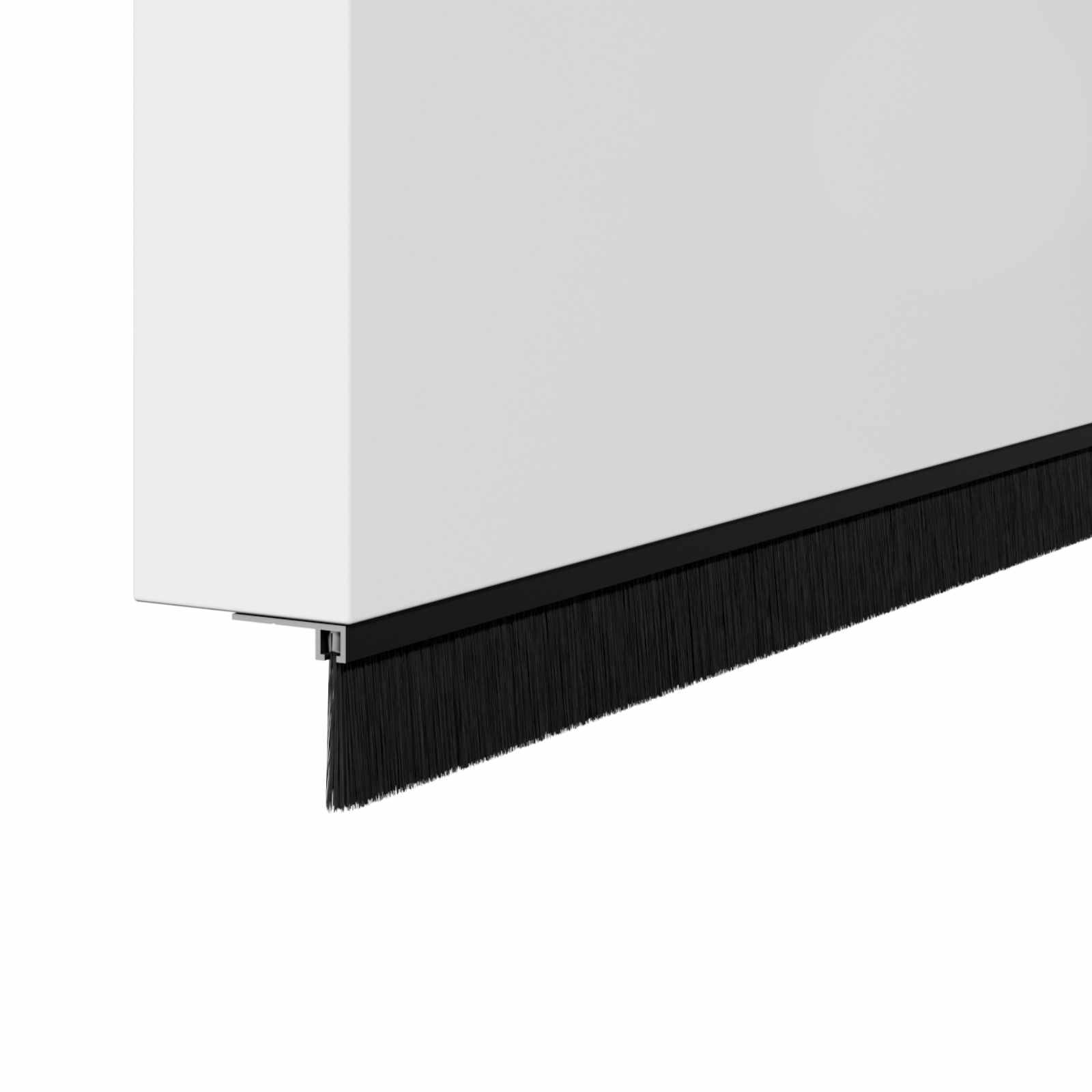 Držač četke za vrata 2 pcs Crna 100 cm Aluminijski legura