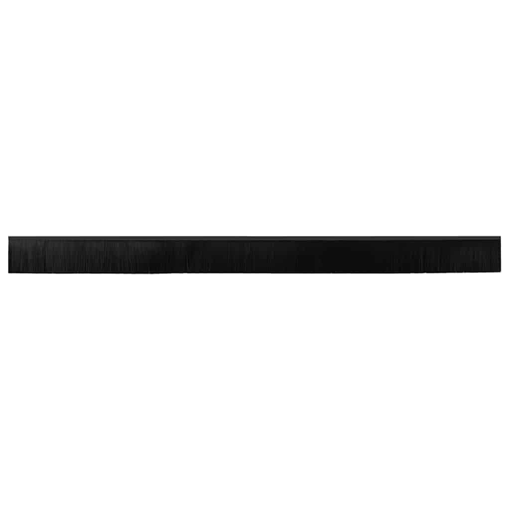 Držač četke za vrata 2 pcs Crna 100 cm Aluminijski legura