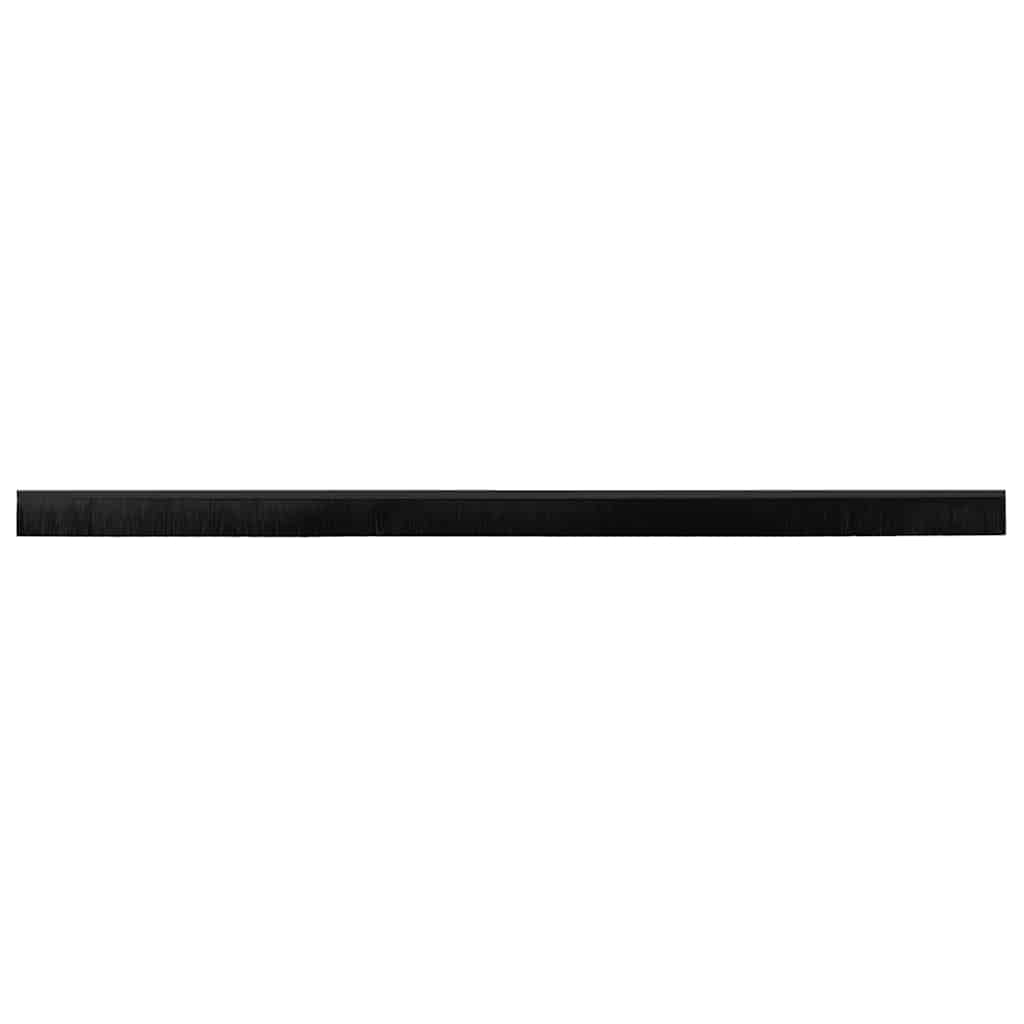 Držač četke za vrata 6 pcs Crna 100 cm Aluminijski legura