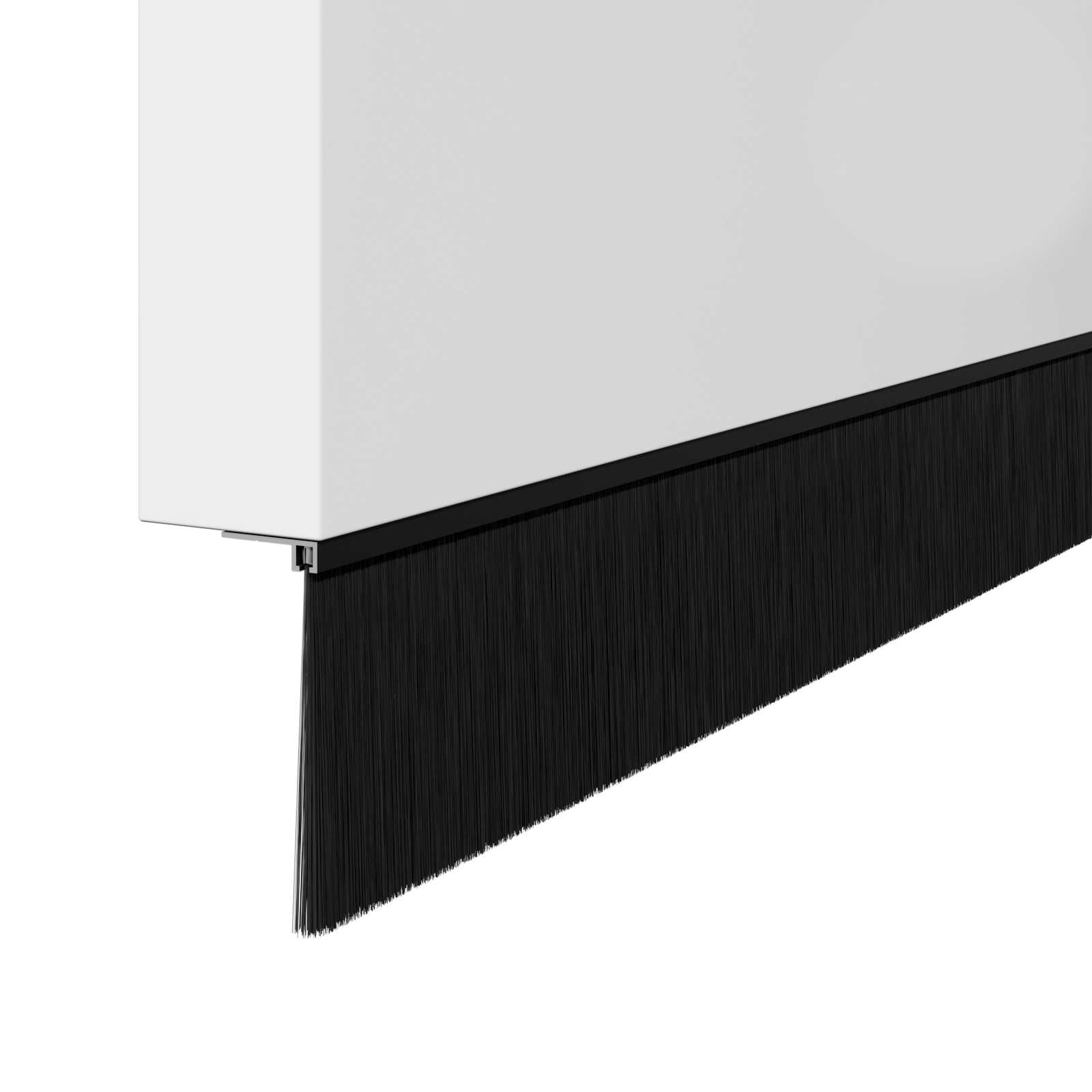Držač četke za vrata 6 pcs Crna 100 cm Aluminijski legura