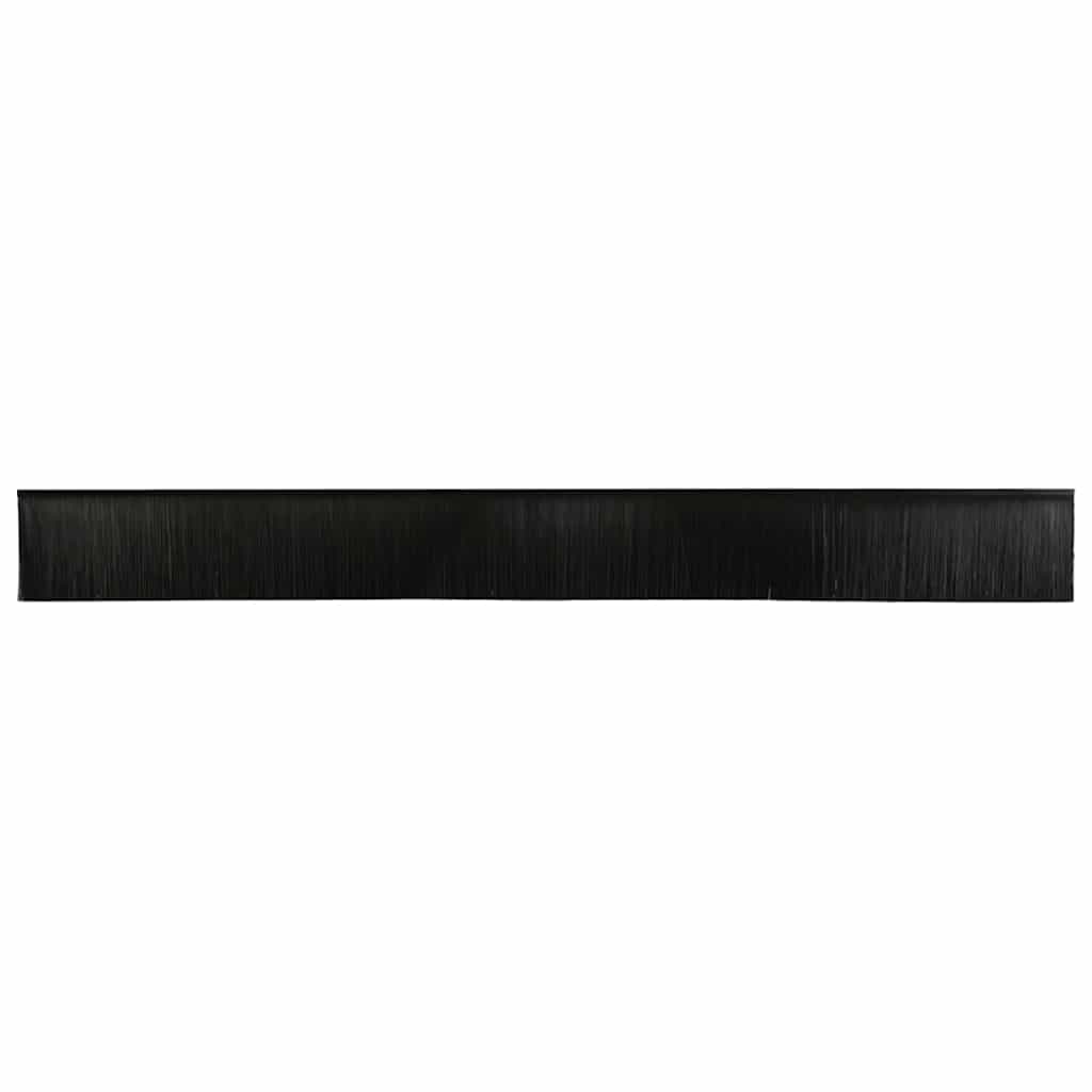 Držač četke za vrata 12 pcs Crna 100 cm Aluminijski legura