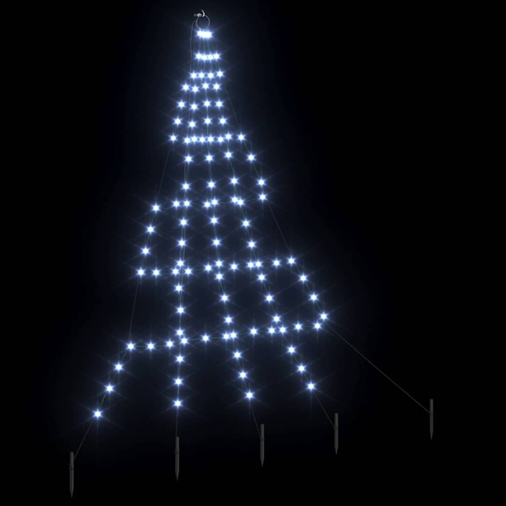 LED Božićno drvce s zemljanim klinovima Hladna bijela 182 cm